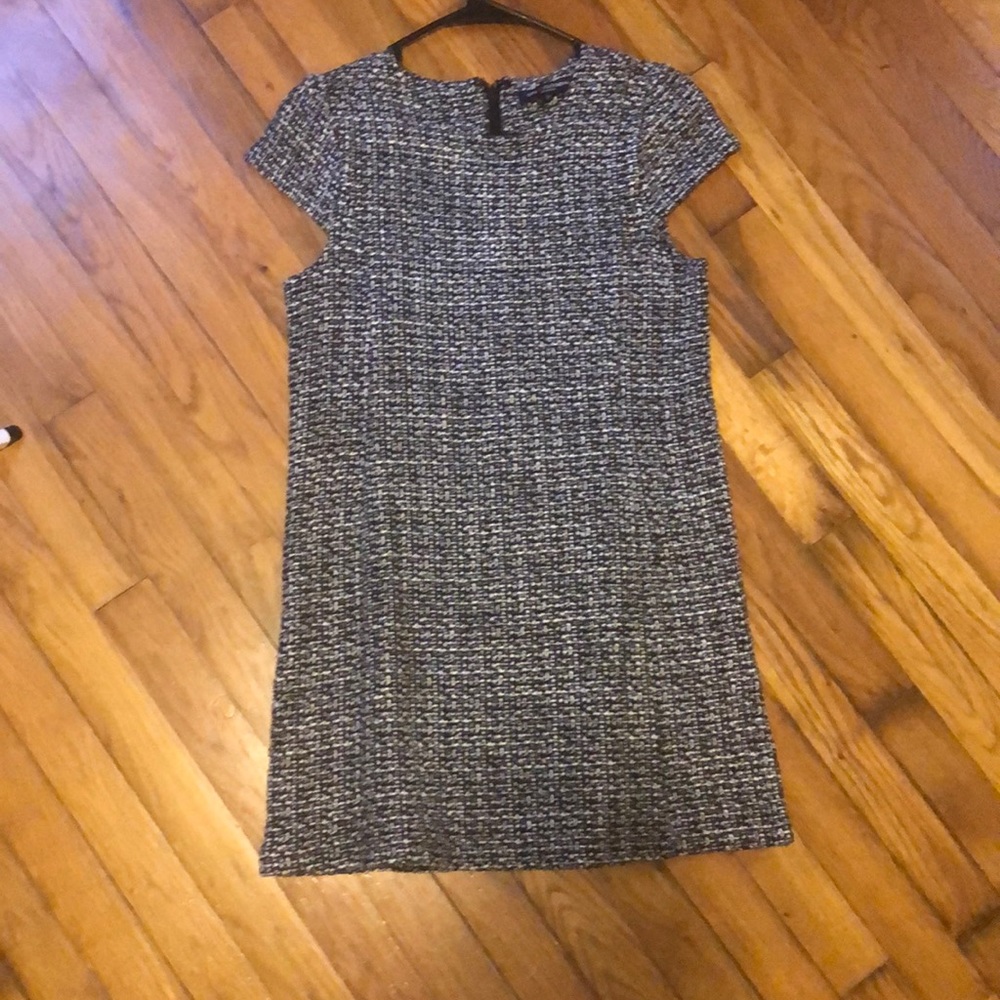 Black and white knit dress